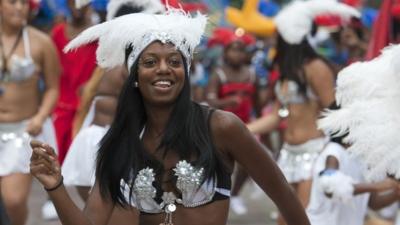 A performer at Notting Hill Carnival