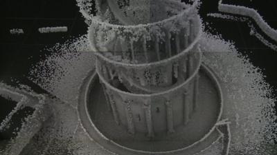 A preliminary 3D laser scan of the interior of the Tower of Pisa