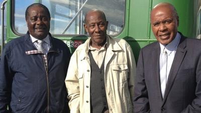 Three of the men who were instrumental in the Bristol bus boycott of 1963