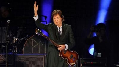 Paul McCartney at Fenway Park in Boston, July 9 2013