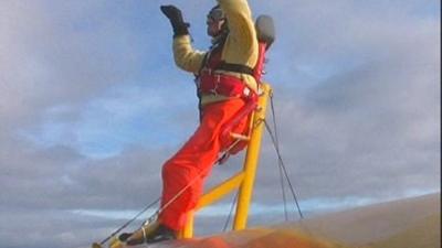 Tom Lackey sitting on the wing