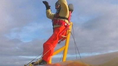 Tom Lackey sitting on the wing