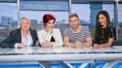 Louis Walsh, Sharon Osbourne, Gary Barlow, Nicole Scherzinger