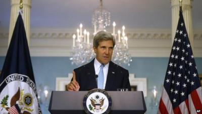 John Kerry speaking on 30 August