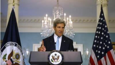 John Kerry speaking on 30 August