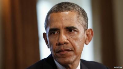 US president Barack Obama at the White House