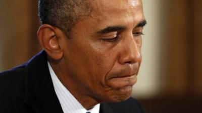 US president Barack Obama at the White House