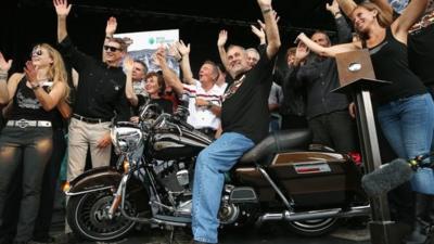 Harley-Davidson chairman Keith Wandell on 2103 Harley-Davidson 110th Anniversary Road King motorcycle