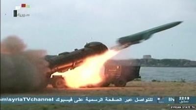 Syrian State TV shows images of military hardware