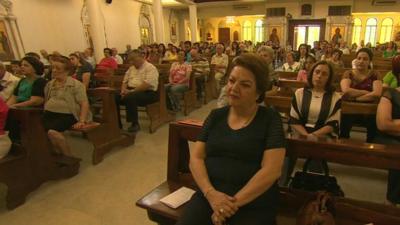 Syrian Christians in church