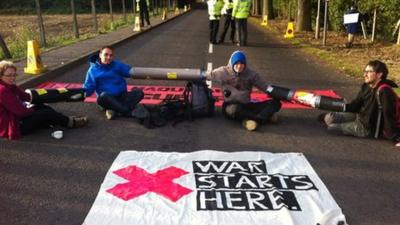 Protestors at AWE Burghfield