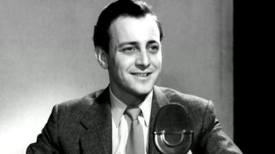 David Jacobs pictured as a newsreader