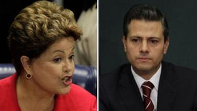 Brazilian President Dilma Rousseff and Mexican President Enrique Pena Nieto