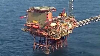 North Sea oil rig