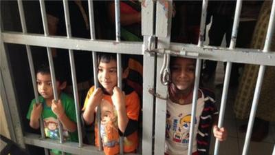 Detention centre for illegal migrants in Jakarta