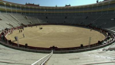 Inside a bullring arena in Madrid that will be turned into an Olympic stadium