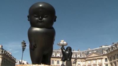 Li Chen's sculptures on display in Paris