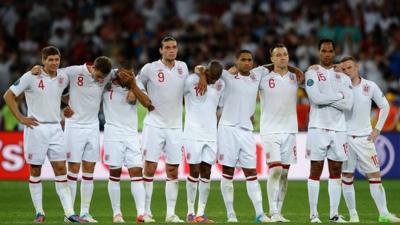 England squad at Euro 2012