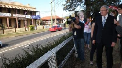 Rudd campaigning