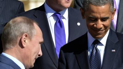 Vladimir Putin and Barack Obama