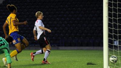 Natasha Dowie scores for Liverpool