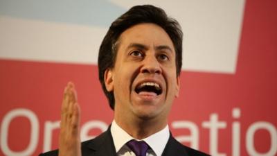 Ed Miliband during his speech on reforming Labour's links with unions