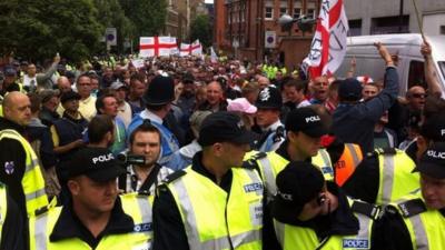 EDL supporters at the march