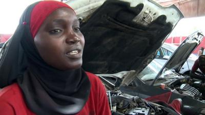 Amina, ''Women Auto'' mechanic in Dakar