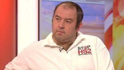 Joe Rukin from the campaign group Stop HS2 i