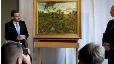 Van Gogh Museum director Axel Ruger with the new painting