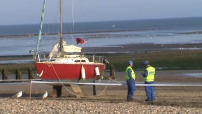 Boat off Sussex coast