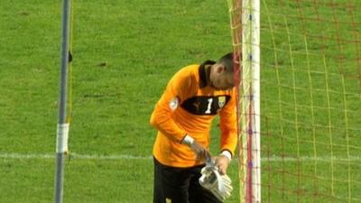 Macedonian keeper Tomislav Pacovski