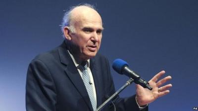 Secretary of State for Business Vince Cable