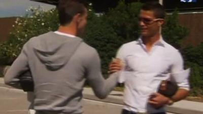 Gareth Bale meets Cristiano Ronaldo