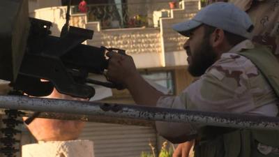 Pro-government fighter in Maaloula