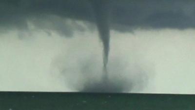 A waterspout