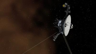 Artist's concept depicts Nasa's Voyager 1 spacecraft entering interstellar space, or the space between stars