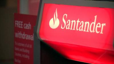A Santander cash machine