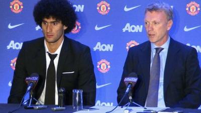 David Moyes and Marouane Fellani