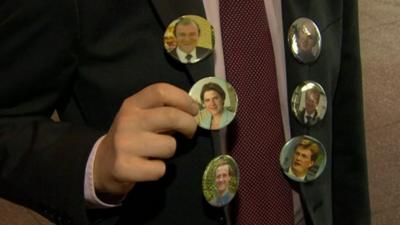 Badges of leading Liberal Democrats