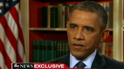 President Obama speaking on ABC News