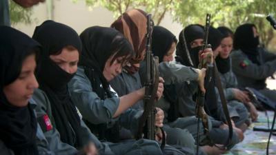 Women police officers in Afghanistan