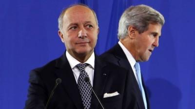 Laurent Fabius and John Kerry