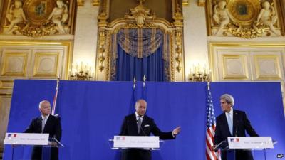 William Hague, Laurent Fabius and John Kerry