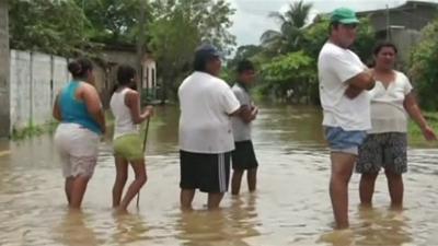 Many people have been left homeless after severe flooding caused by two powerful storms.