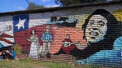 The mural commemorating Victor Jara