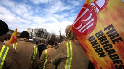 Fire Brigades Union rally