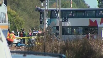 Damaged bus