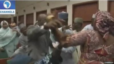 Nigerian politicians brawl in parliament