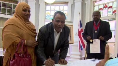 Citizenship ceremony in Newham